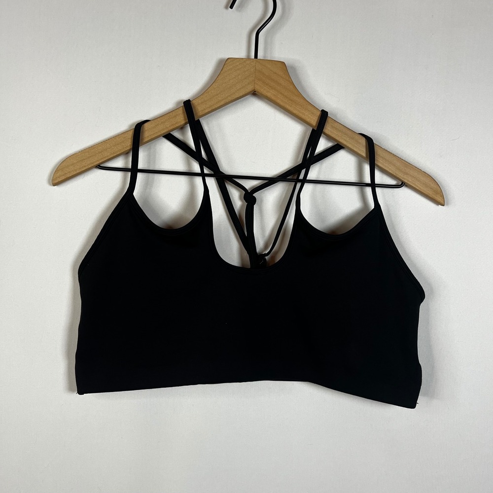 BTTRM Black Multi-Strap Criss Cross Back Sports Bra‎ XXL Activewear Athleisure